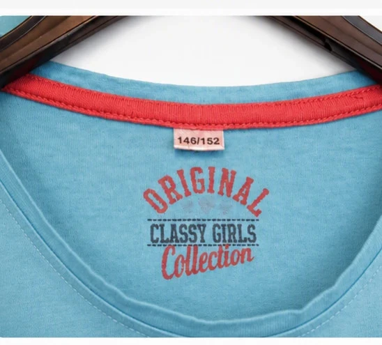 Camiseta azul turquesa estampada talla 10-12 años – estilo verano – photo 2